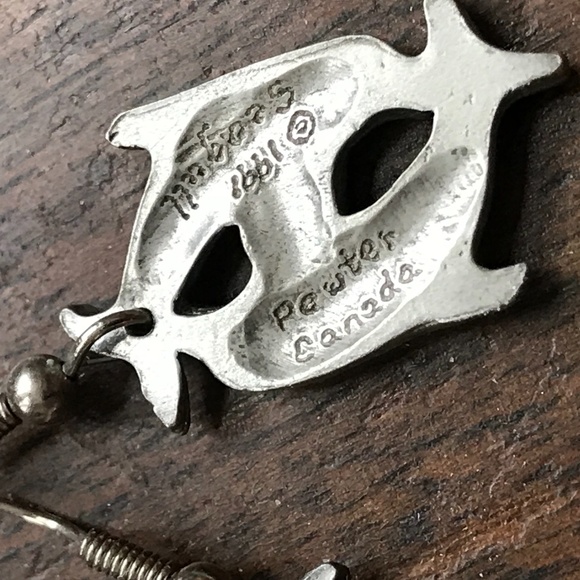 Set of 4 silver tone dangle earrings - Picture 8 of 10